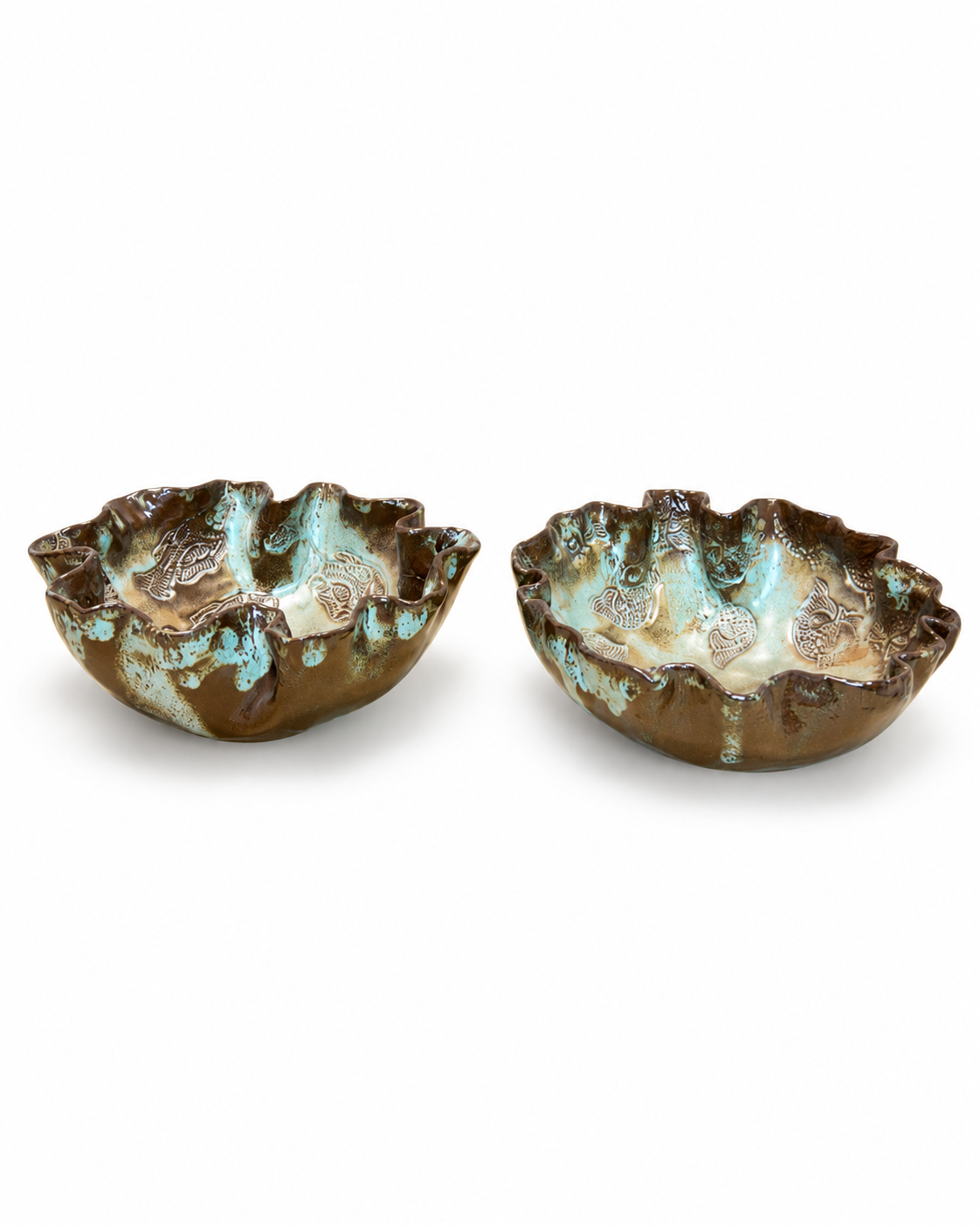 Bronze Tide Twin Bowls